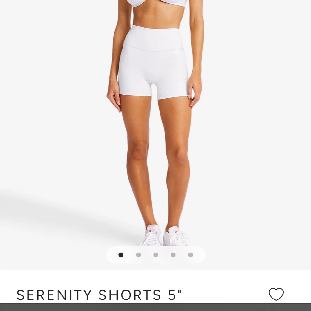 CSB white Bike Shorts Serenity 5” inseam
